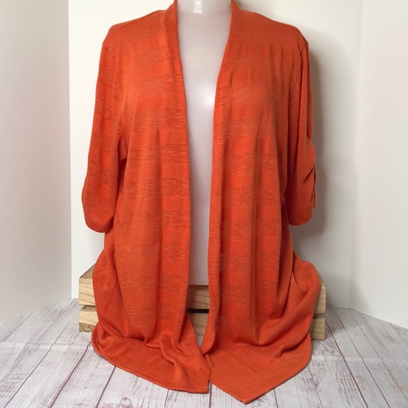 plus size orange cardigan